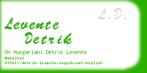 levente detrik business card